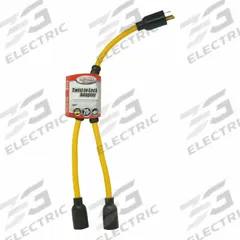 SOUTHWIRE Cord Adapter: 20 in Lg, 12 AWG, L5-20P Plug, L5-20R Receptacle, Yellow, 125V AC (MPN 90228802). Key specifications — Temperature Rating: -40° to 140°F; NEMA Plug Configuration: L5-20P; NEMA Receptacle Configuration: L5-20R; Brand: SOUTHWIRE.