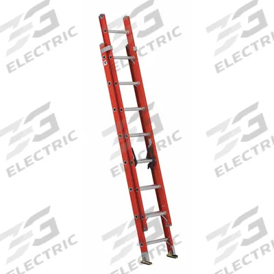 LOUISVILLE LADDER Extension Ladder: 16 ft Ladder Size, Fiberglass, 300 lb Load Capacity - Non-Conductive Fiberglass Extension Ladders