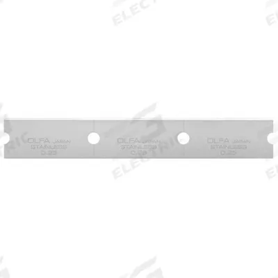 OLFA Razor Blade: 120 mm Blade Lg, 18 mm Blade Wd, 0.25 mm Blade Thick, 53UE15 - Straight-Edge Standard-Tip Replacement Utility Blades