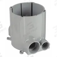 HUBBELL WIRING DEVICE-KELLEMS Floor Box: Round, (2) 1 1/2 in/(2) 1 in For Conduit Sizes, Gray (MPN S1PFB). Key specifications — Box Color: Gray; For Conduit Sizes: (2) 1 in; Brand: HUBBELL WIRING DEVICE-KELLEMS; Includes Cover: Cover Included.