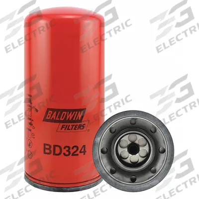 BALDWIN FILTERS Oil Filter: BD324, 2 1/4"-12 Thread Size, 9 5/8 in Overall Ht, Oil - Spin-On Oil Filters