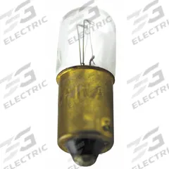 EATON Incandescent Bulb: Incandescent, Miniature Bayonet (BA9s), (T) Tubular, T3-1/4, 1835, 55V AC (MPN 28-5187). Key specifications — Light Color: White; Trade Number: 1835; Voltage: 55V AC; Brand: EATON; Bulb Shape: T3-1/4.