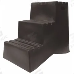 DPI Step Stool: 3 Steps, 2.4 ft Overall Ht, 500 lb Load Cap, Plastic, 2.4 ft Standing Ht (MPN ST327-01). Key specifications — Brand: DPI; Color: Black.
