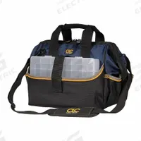 CLC Tool Bag: 15 in W x 10 in D x 12 in H, Black, Polyester, 23 Pockets, 10 Inside Pockets (MPN 1139). Key specifications — Color: Black; Brand: CLC; Material: Polyester.