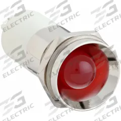 APPROVED VENDOR Protruding Panel Light: 16 mm Panel Mounting Hole Dia, LED, Red, Protruding Head (MPN 24M157). Key specifications — Brand: APPROVED VENDOR; Electrical Connection: 0.11 Male Quick Disconnect.