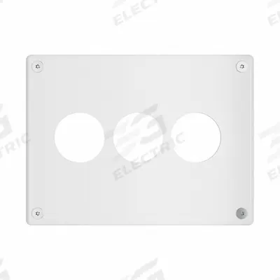 LEGRAND Wall Plate: Single Circular Opening, 3 Gang, White - Tamper-Resistant Wall Plates