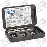 HELI-COIL Thread Repair Kit: Tanged Tang Style, Free-Running, M8-1.25 Thread Size, Stainless Steel (MPN 5403-8). Key specifications — Material Grade/Class: 18-8; Thread Direction: Right Hand; Insert Types Included: Helical Inserts; STI Tap Size: M8-1.25; Compatible Material: Metal; System of Measurement: Metric; Brand: HELI-COIL; Thread Type: Coarse.