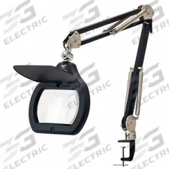 ACCU-LITE Magnifier: LED, 1.88x, 3.5 Diopter, 950 lm Max Brightness, 45 in Arm Reach, Articulating (MPN PLREC-45-B). Key specifications — Arm Material: Metal; Brand: ACCU-LITE; Magnification: 1.88x; ESD Safe: Yes; Lens Material: Glass; Lighting Technology: LED; Operating Voltage: 120V AC; Includes Ultraviolet Light: No.