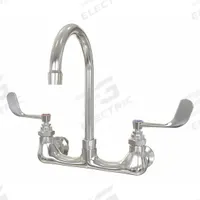 SANI-LAV Gooseneck Service Sink Faucet: Wall, Centerset, Cast Brass, Chrome, 0.5 gpm Flow Rate (MPN 204.5). Key specifications — Color/Finish: Chrome; Includes: Faucet Mounting Kits.