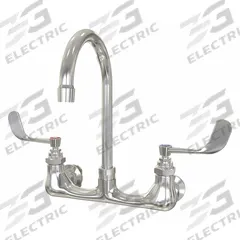 SANI-LAV Gooseneck Service Sink Faucet: Wall, Centerset, Cast Brass, Chrome, 0.5 gpm Flow Rate (MPN 204.5). Key specifications — Color/Finish: Chrome; Includes: Faucet Mounting Kits.
