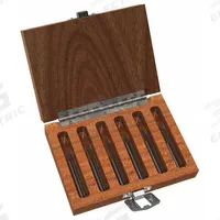 MICRO 100 Boring Bar Set: Boring, 1/4 in Shank Dia., Bright (Uncoated), 6 Tools, 2° Clearance Angle (MPN BB-3)