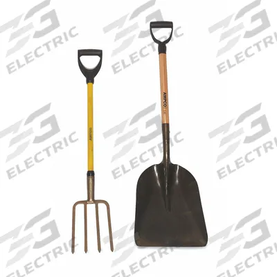 AMPCO Garden Fork: Aluminum Head, D-Grip Handle Type, Fiberglass Handle - Agricultural & Garden Forks & Hooks