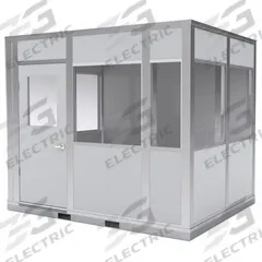 PORTA-KING Modular In-Plant Office: 8 ft x 10 ft x 8 ft, 4 Walls, Vinyl-Covered Drywall, Gray (MPN FAB810W). Key specifications — Brand: PORTA-KING; Sound Transmission Coefficient: STC 25; Includes: (6) Windows; Frame Material: Aluminum.