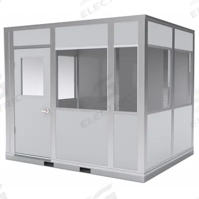 PORTA-KING Modular In-Plant Office: 8 ft x 10 ft x 8 ft, 4 Walls, Vinyl-Covered Drywall - 4-Wall Assembled In-Plant Offices
