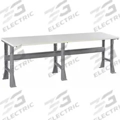 TENNSCO Workbench: Fixed Ht, Laminate, 96 in x 36 in, 2,400 lb Overall Load Capacity, Gray (MPN WB-1-3696P). Key specifications — Brand: TENNSCO.