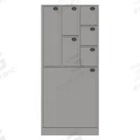 SENTINEL Law Enforcement Evidence Locker: Non-Pass-Through Backing, Slam Latch, 7 Compartments, Gray (MPN 07AB-NPT). Key specifications — Brand: SENTINEL; Product Ships: Assembled; Color: Gray.