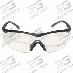 EDGE EYEWEAR Safety Glasses: Clear Lens, Half-Frame, Metal Detectable, Black Frame, Banraj Series (MPN DB111). Key specifications — Brand: EDGE EYEWEAR; Frame Color: Black; Lens Color: Clear.