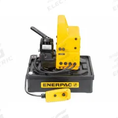 ENERPAC Hydraulic Pump: 10,000 psi Max. Op Pressure, 20 cu in/min Max. Flow Rate, 1/2 hp Max. HP (MPN PUJ1401B). Key specifications — attr941810: PUJ1401B; attr941817: 3-Position; attr941814: Advance.
