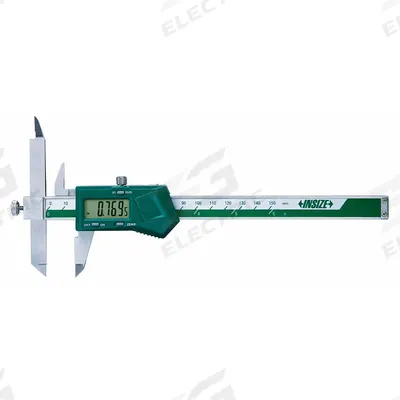 INSIZE Offset Jaw Digital Caliper: 0 in to 8 in /0 mm to 200 mm, Cabled - Digital Calipers with Offset Jaws & Offset Scribing Jaws