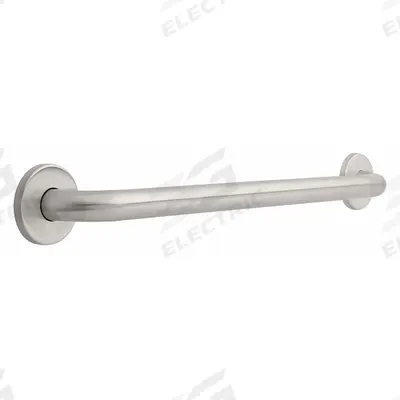 FRANKLIN BRASS Wall Grab Bar: Straight, 24 in Lg, 1 1/4 in Dia, Stainless Steel - Standard Grab Bars