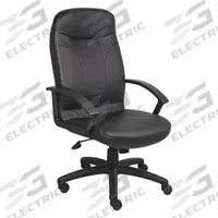 APPROVED VENDOR Office Chair: Black, Leather Material, 29 in Back Ht, 20 in Seat Wd, 19 in Seat Dp (MPN 452R32). Key specifications — attr982877: Black; attr982913: No; attr982865: Black; attr982870: APPROVED VENDOR; attr982901: Black.