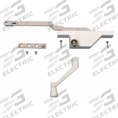 TRUE HARDWARE Window Operator: Crank, Handle Included, Left-Hand, Sash, White - Awning & Casement Window Operators & Handles