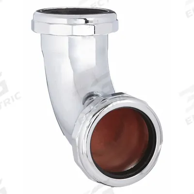 APPROVED VENDOR Elbow: Brass, Chrome-Plated, Silver, 1 1/2 in_1 1/4 in Nominal Pipe Size - Drain Elbows