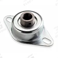 DAYTON 2 Bolt Flange Bearing: Radial Ball, 1/2 in Bore, Steel, Set Screws, 5 in Lg, 3 in Wd, Rhombus (MPN 1A400). Key specifications — Bore Type: Cylindrical; Brand: DAYTON; Lubricant Material: NLGI #2 Equivalent; Mounting Bolt Size: 7/16 in; System of Measurement: Inch.