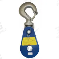 YOKE Pulley Block: Swivel, Pulling, 4,000 lb Working Load Limit, 3/8 in_5/16 in Compatible Rope Dia (MPN 6Y-2T3). Key specifications — attr994542: Snatch Pulley Block; attr994528: YOKE; attr994530: Wire Rope; attr994543: Swivel; attr994552: Swivel Hook; attr994538: Pulling; attr994527: Sleeve; attr994547: Steel.