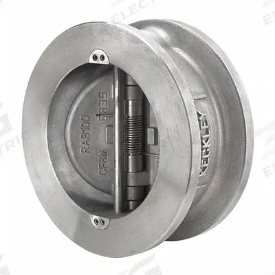KECKLEY Check Valve: Double Disc, Inline Valve Body, 2 1/2 in Pipe Size, Wafer - Stainless Steel Double-Door Wafer Check Valves