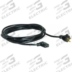 APPROVED VENDOR Power Cord: 15 ft Lg, 3/18, 5-15P Plug, C13 Receptacle, SJT, PVC, 10 A Current (MPN 52NY29). Key specifications — Brand: APPROVED VENDOR; Jacket Material: PVC.