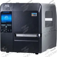 SATO Barcode Label Printer: Direct Thermal/Thermal Transfer, 4.09 in Max. Print Wd, Push Button (MPN WWCLP1A01-NAR). Key specifications — Dispensing Style: Cutter; Print Speed: 14 in/sec; Screen Type: Push Button; Wire Communication: Wired; Printer Series: CL4NX +; Brand: SATO; Printer Connectivity: WiFi.