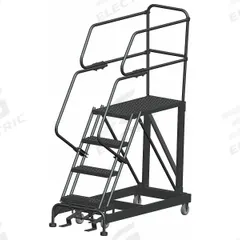 BALLYMORE Mobile Work Platform: 3.3 ft Platform Ht - Max, 24 in x 36 in, Steel, 800 lb Load Capacity (MPN SEP4-2436). Key specifications — Folding: Not Foldable; Mobility: Rolling; Brand: BALLYMORE; Color: Gray; Height Adjustability: Fixed Height; Includes Handrails: Handrails Included; Locking Mechanism: Foot-Activated Step Lock; Handrails: Includes Handrails.