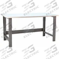 BENCHPRO Workbench: Adj Ht, Laminate, 72 in x 36 in, 1,600 lb Overall Load Capacity, Gray (MPN RD3672). Key specifications — Brand: BENCHPRO.