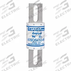 Fuses: A70QS Series, 450 A, 700 V AC, 700 V DC DC Volt Rating, Non-Indicating (MPN A70QS450-4K). Key specifications — Series: A70QS; Brand: MERSEN; Voltage Type: AC/DC.