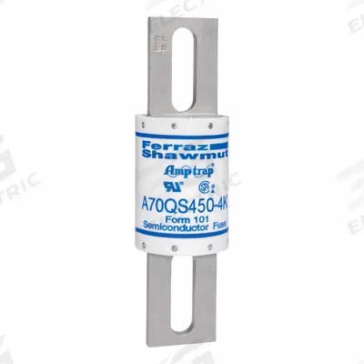 MERSEN Fuses: A70QS Series, 450 A, 700 V AC, 700 V DC DC Volt Rating - Fast-Acting Bolt-On Fuses
