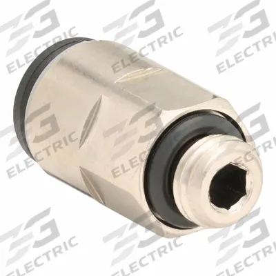 LEGRIS Push-Fit Adapter Fitting: 6 mm OD x 12 mm Pipe Size, Push-to-Connect x Metric - Nylon & Nickel-Plated Brass Tube Fittings