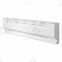 CADET Electric Baseboard Heater: Residential Grade, 262W/350W, Thermostat Not Included, White (MPN 2F350W). Key specifications — Thermostat Included: Thermostat Not Included; Duty Rating: Residential Grade; Housing Style: Conventional; Wattage Output: 262W/350W; Housing Color: White; Voltage: 208/240V AC; Brand: CADET.