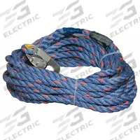 MILLER BY PIP Vertical Lifeline: 50 ft Lifeline Lg, 310 lb Capacity, Steel, Rope Grabs, Blue/Gray (MPN 300L-Z7/50FTBL). Key specifications — Brand: MILLER BY PIP; Rope Lifeline Component: Rope Lifeline; Lifeline Material: Polypropylene; For Use With: Rope Grabs; Hardware Material: Steel; Color: Gray.