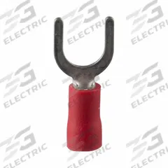 PANDUIT StrongHold(TM) EV18-14FB-Q Loose Piece Fork: Red, Vinyl, 1/4 in Stud Size, Std Fork, 600 V. Key specifications — Barrel Style: Funnel Entry; Manufacturer Part Number: EV18-14FB-Q; Brand: PANDUIT; Series: EV18.