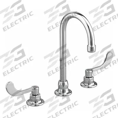 AMERICAN STANDARD Gooseneck Kitchen/Bathroom Faucet: Monterrey, Cast Brass, Chrome Finish - Widespread Handle Bathroom Faucets