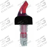 TABLECRAFT PRODUCTS COMPANY Liquor Pourer with Clear Tail: Red, Plastic, 3 3/4 in Overall Ht (MPN 2248A). Key specifications — Material: Plastic; Color: Red; Brand: TABLECRAFT PRODUCTS COMPANY; Includes: Dip Tube.