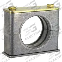 ZSI Vibration-Dampening Beta Clamp: Ribbed Bore, Steel Clamp, Aluminum Cushion, For 1 Lines (MPN S2011S-AL)