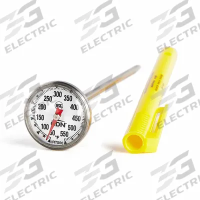 CDN Thermometer: Cooking, Analog, 5 1/2 in Overall Lg, 1 in Dial Size, 1 in Dia - Analog Dial Thermometers for Food