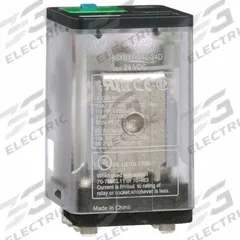 SCHNEIDER General Purpose Relay: Socket Mounted, 10 A Current Rating, 24V DC, DPDT, 8 Pins/Terminals (MPN 788XBXRM4L-24D). Key specifications — Brand: SCHNEIDER; Base Type: Square; Mounting Style: Plug-In; Pin Shape: Flat; Electrical Connection: Blade Terminal; Manufacturer Part Number: 788XBXRM4L-24D; Operating Current: 10 A at 277V AC (Resistive Load Conforming to UL); Series: 788R Series.