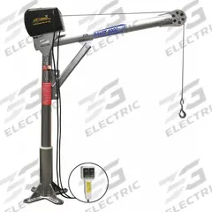 OZ LIFTING PRODUCTS Davit Crane Kit: Steel, Electric, 1,000 lb Max. Load Capacity, 0 in to 45 ft (MPN OZ1000DAV-ACW-SP14). Key specifications — Material: Steel; Brand: OZ LIFTING PRODUCTS; Included Base Type: Pedestal; Body Material: Steel.