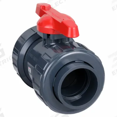 ASAHI Manual Two-Way Ball Valve: 4 in, PVC, Straight, Socket x Socket - PVC Ball Valves