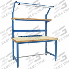 BENCHPRO Workbenches: Adj Ht, Maple, 60 in x 30 in, 6,600 lb Overall Load Capacity, Blue (MPN KWC-5). Key specifications — Brand: BENCHPRO; Height Adjustability: Adjustable Height.