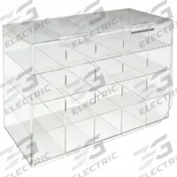 BRADY Safety Glasses Holder: 20 Compartments, 20 Eyewear, 15 1/2 in Overall Wd, 11 3/4 in Overall Ht (MPN GH20D). Key specifications — Color: Clear; Material: Acrylic.