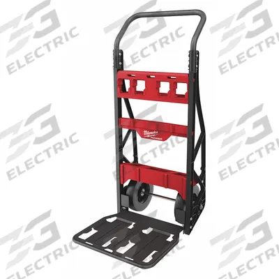 MILWAUKEE PACKOUT Hand Truck: Black/Red, 20 in W x 48 in H x 12 in D - PACKOUT Hand Trucks & Dollies
